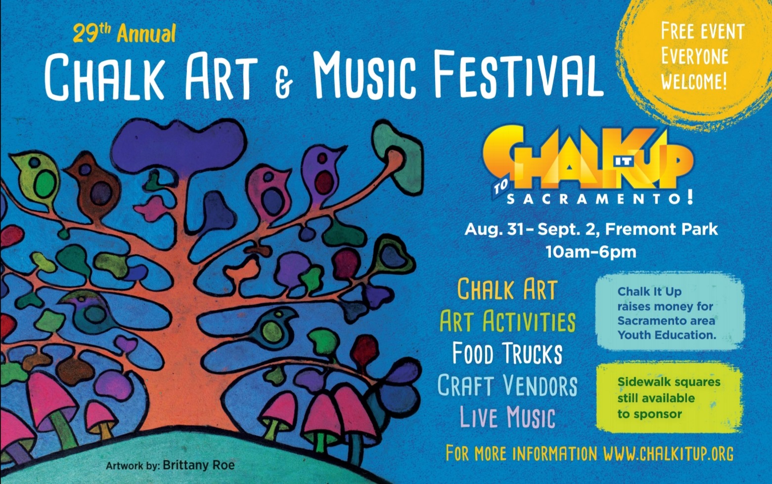 Chalk It Up festival promotional poster